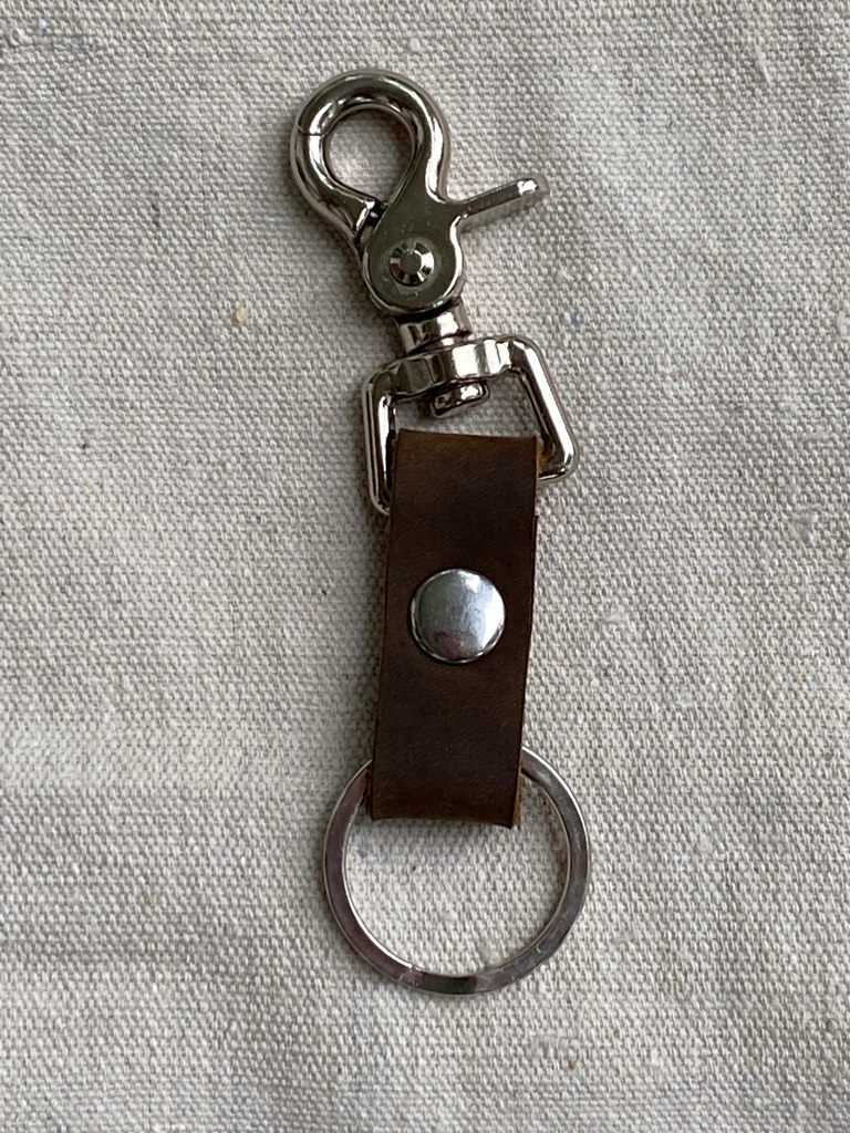 Clip-On / Swivel Leather Keychain